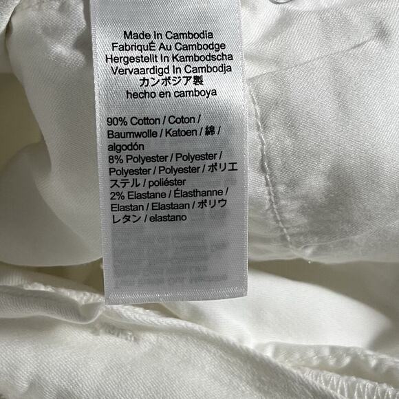 J Crew 9” Demi Boot Crop Stretch Denim Jeans Size 29 TALL White Mid Rise Preppy - Picture 7 of 9